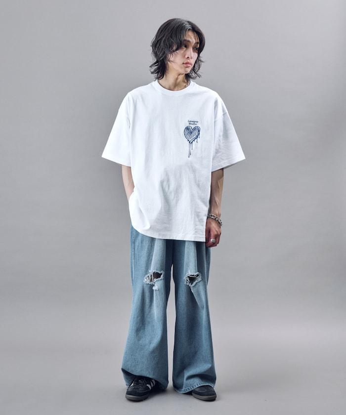Lovepop studio 心形胸部標誌刺繡T恤