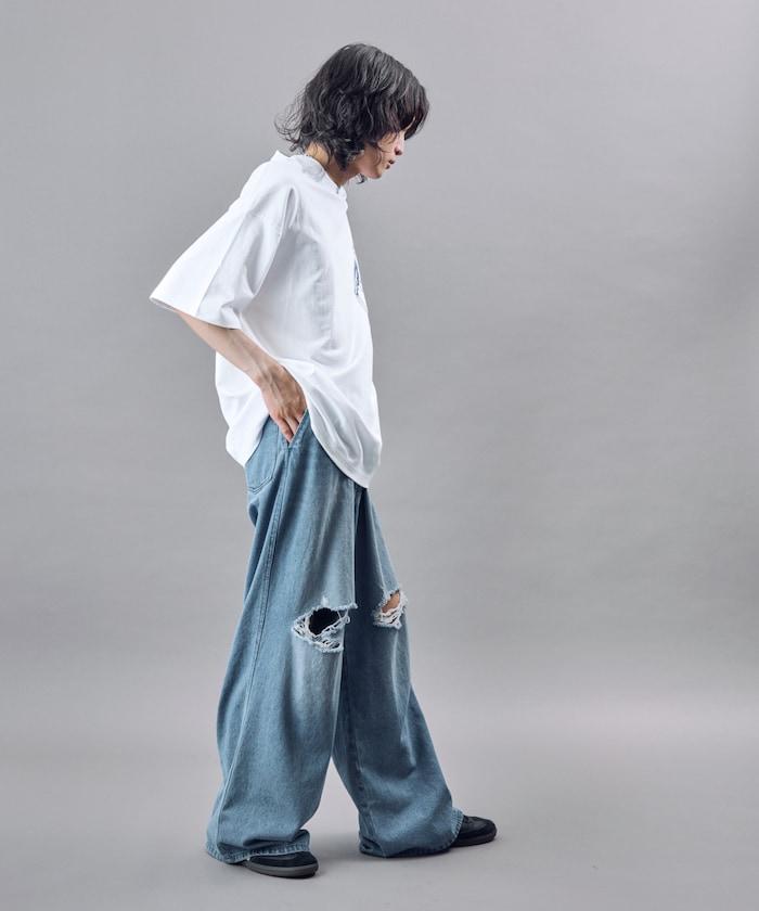 Lovepop studio 心形胸部標誌刺繡T恤