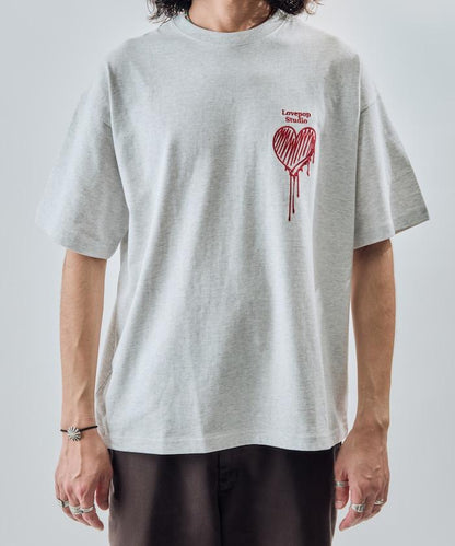 Lovepop studio 心形胸部標誌刺繡T恤