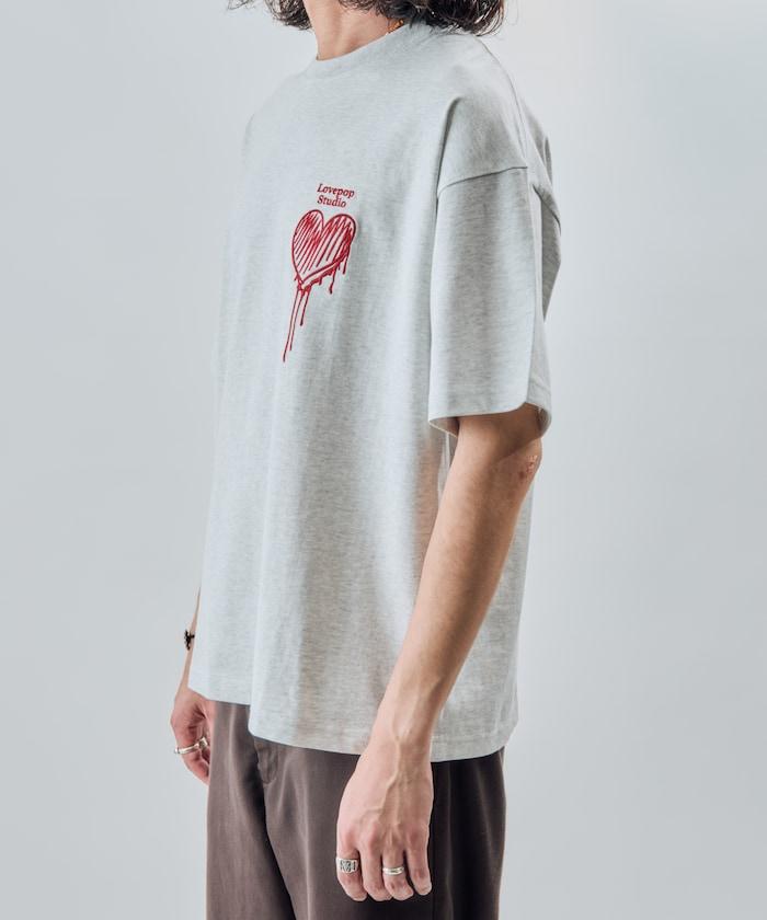 Lovepop studio 心形胸部標誌刺繡T恤