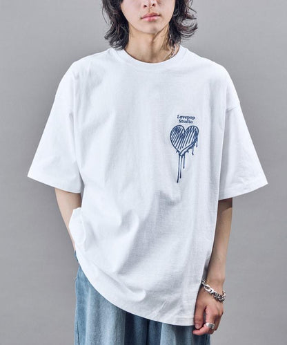 Lovepop studio 心形胸部標誌刺繡T恤