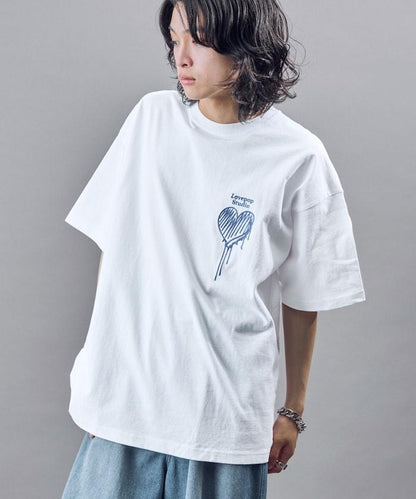 Lovepop studio 心形胸部標誌刺繡T恤