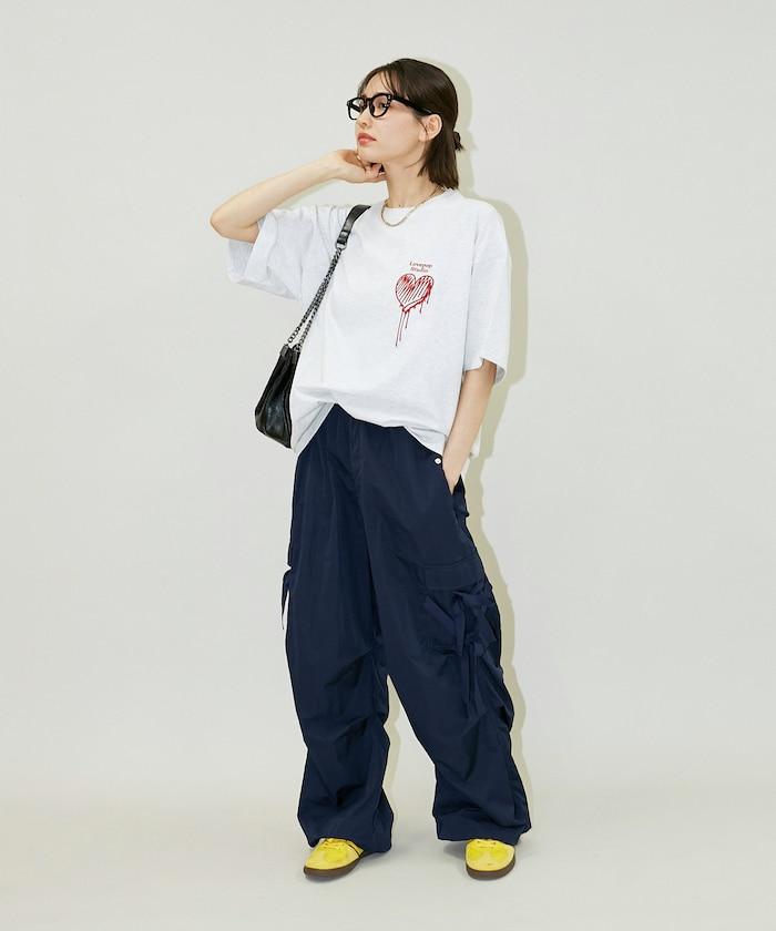 Lovepop studio 心形胸部標誌刺繡T恤