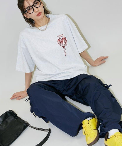 Lovepop studio 心形胸部標誌刺繡T恤