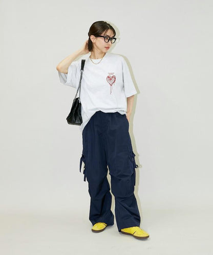 Lovepop studio 心形胸部標誌刺繡T恤