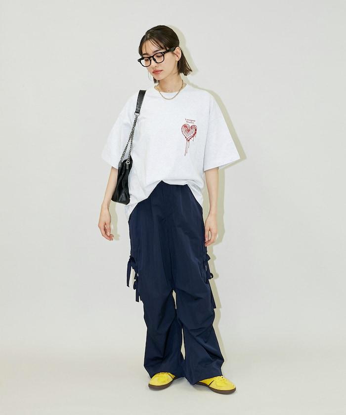 Lovepop studio 心形胸部標誌刺繡T恤