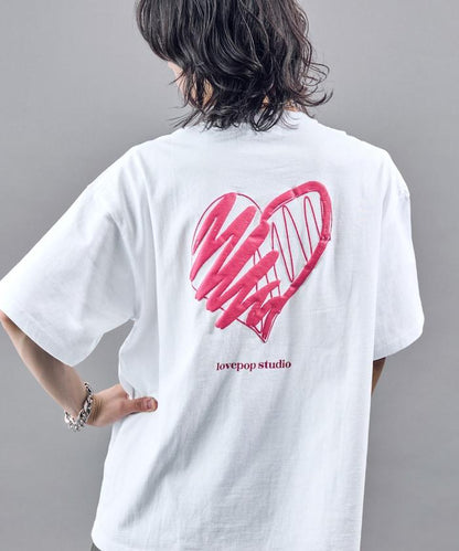 Lovepop studio 心形印花背面印花T恤