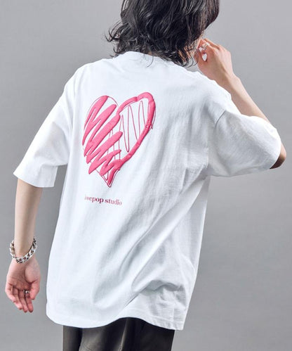 Lovepop studio 心形印花背面印花T恤