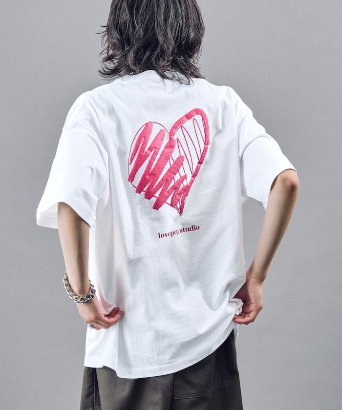 Lovepop studio 心形印花背面印花T恤