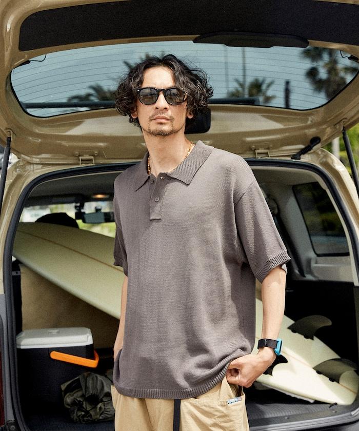 超大號 短袖 針織POLO衫 / 短袖針織POLO