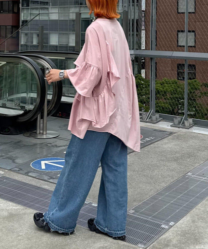 etsinta改良款荷葉邊上衣