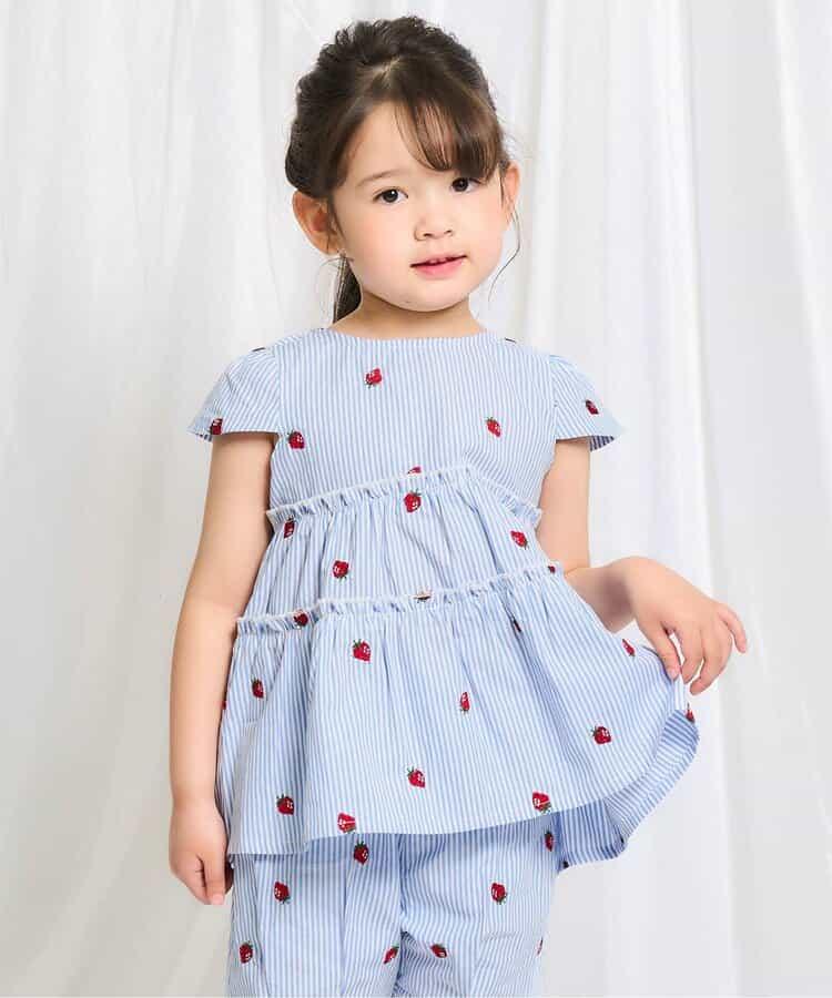 3層刺繡連衣裙