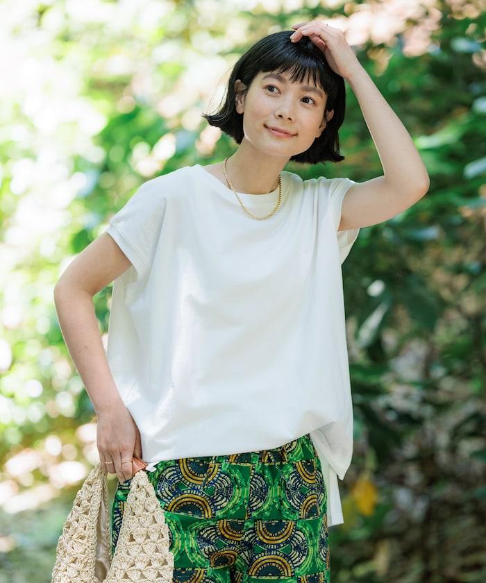 法式寬鬆袖長款上衣