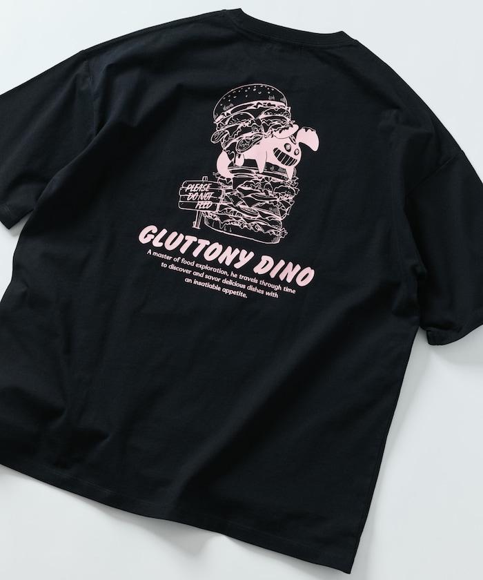 PSTER/寬鬆版後背印花圓領T恤 / Burger