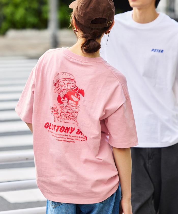 PSTER/寬鬆版後背印花圓領T恤 / Burger