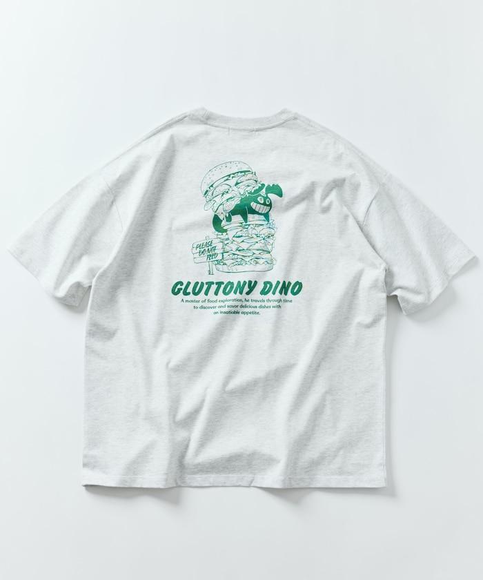 PSTER/寬鬆版後背印花圓領T恤 / Burger