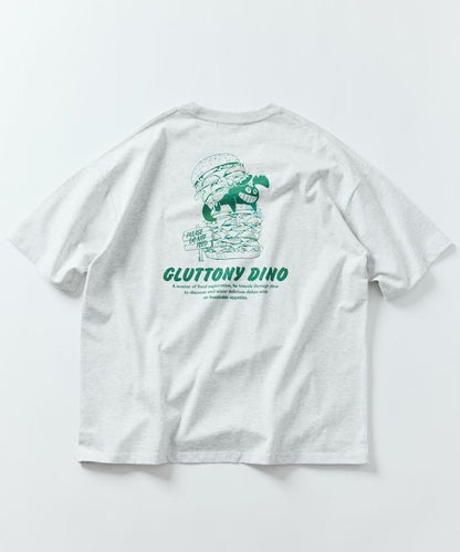 PSTER/寬鬆版後背印花圓領T恤 / Burger