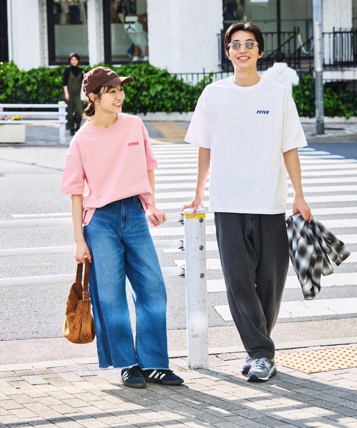 PSTER/寬鬆版後背印花圓領T恤 / Burger