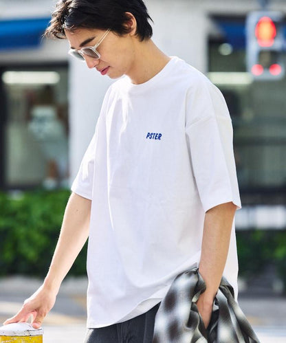 PSTER/寬鬆版後背印花圓領T恤 / Burger