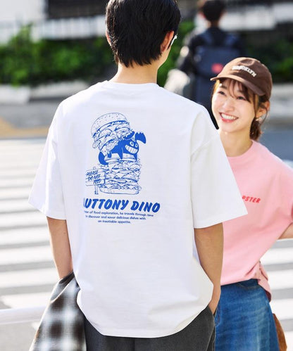 PSTER/寬鬆版後背印花圓領T恤 / Burger