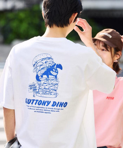 PSTER/寬鬆版後背印花圓領T恤 / Burger