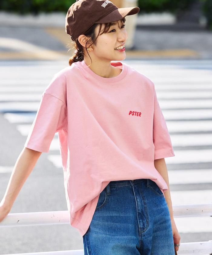 PSTER/寬鬆版後背印花圓領T恤 / Burger