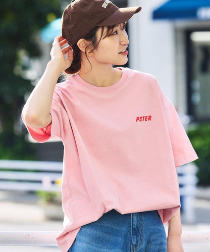 PSTER/寬鬆版後背印花圓領T恤 / Burger