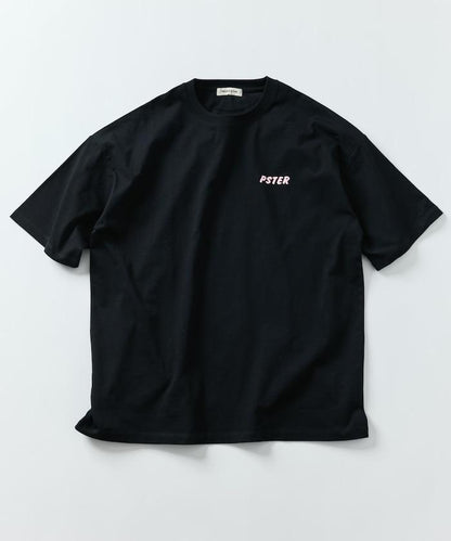 PSTER/寬鬆版後背印花圓領T恤 / Burger