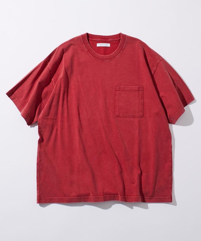 輕鬆寬鬆粉飾 短袖T恤