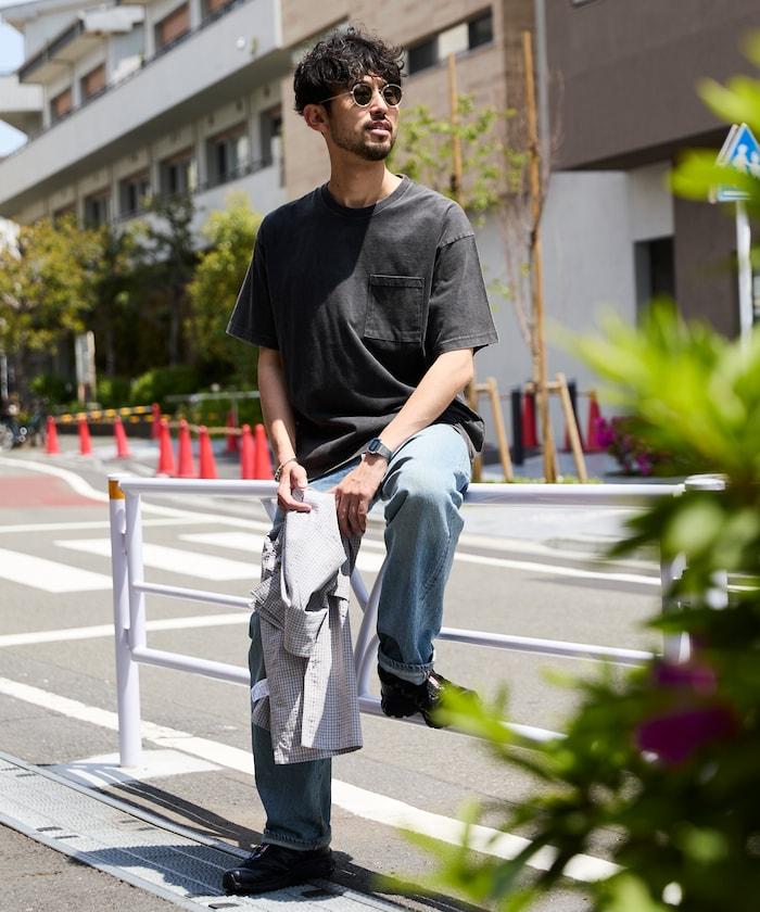 輕鬆寬鬆粉飾 短袖T恤