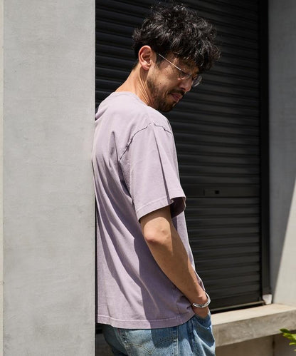 輕鬆寬鬆粉飾 短袖T恤