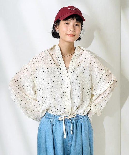 絲綢圓點襯衫