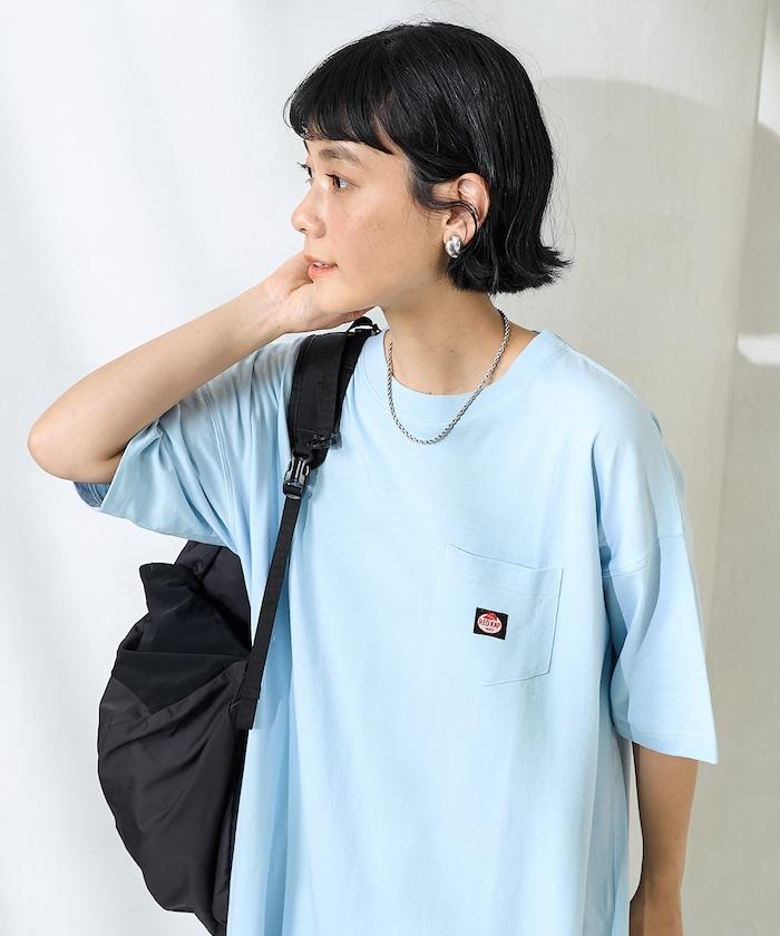 聯名 配色拼接 口袋連衣裙