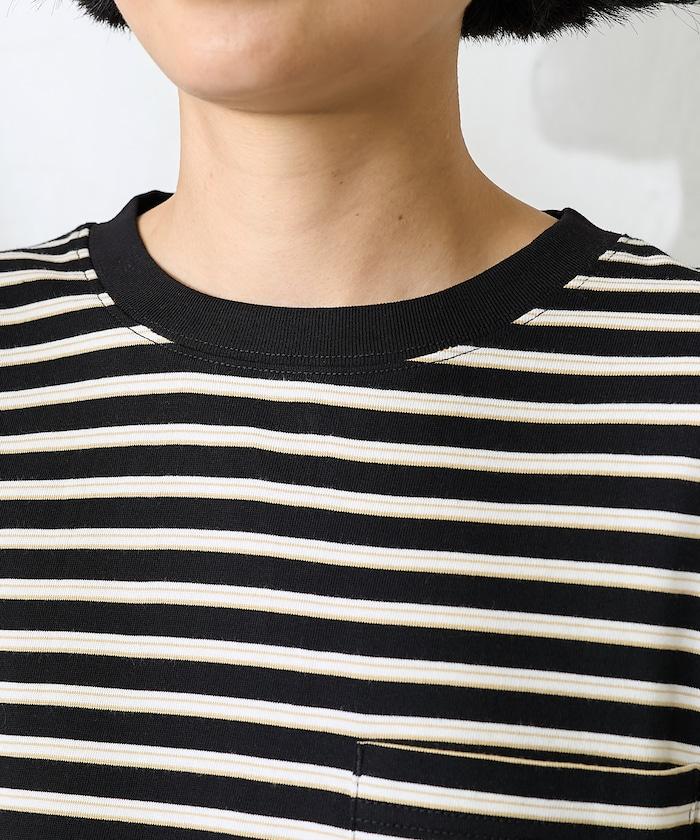 聯名 多色條紋口袋設計T恤