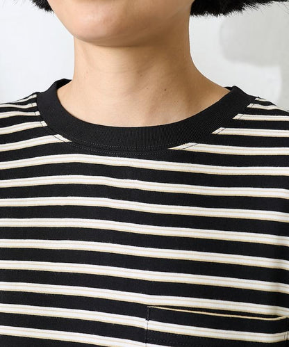 聯名 多色條紋口袋設計T恤