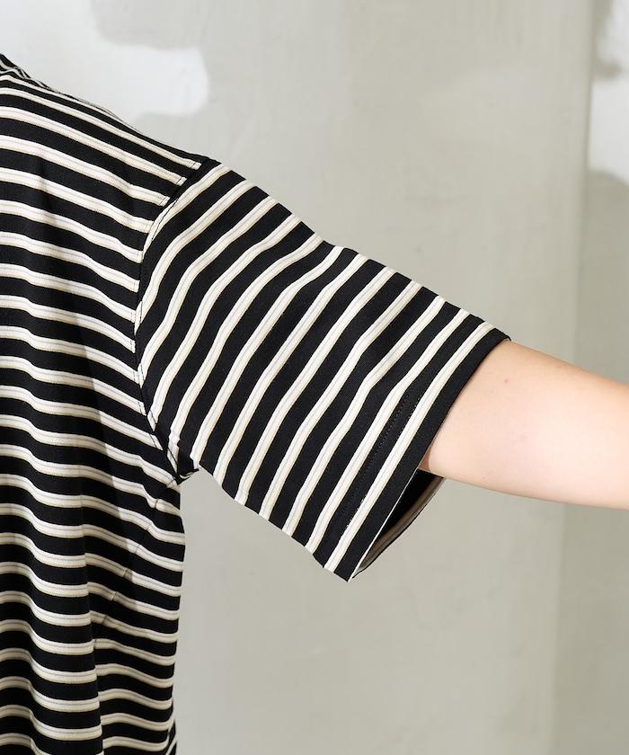 聯名 多色條紋口袋設計T恤