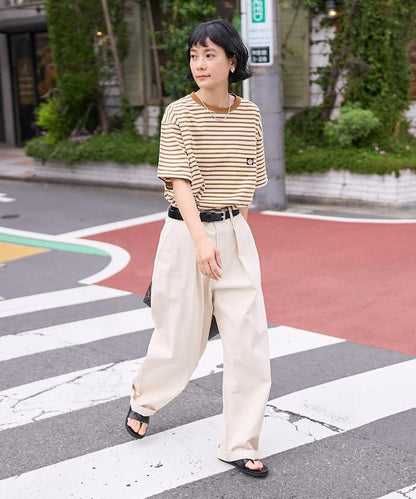 聯名 多色條紋口袋設計T恤