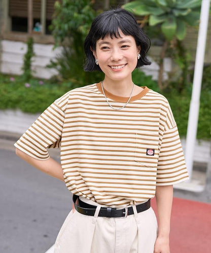 聯名 多色條紋口袋設計T恤