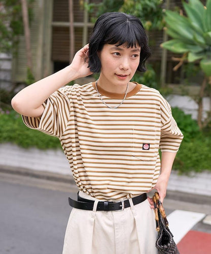 聯名 多色條紋口袋設計T恤