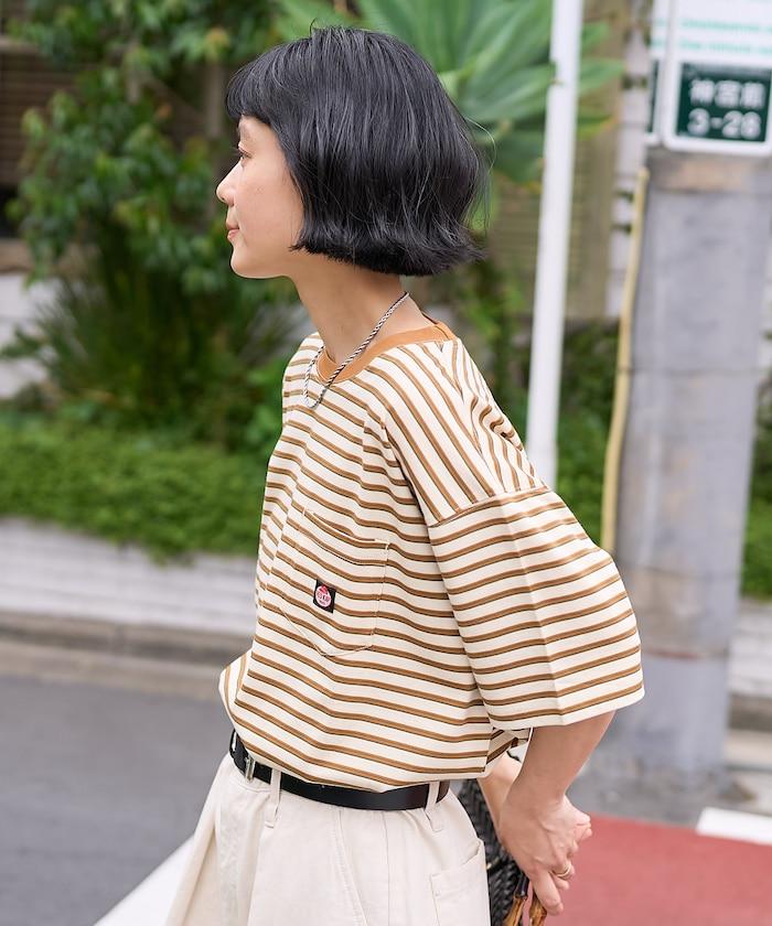 聯名 多色條紋口袋設計T恤