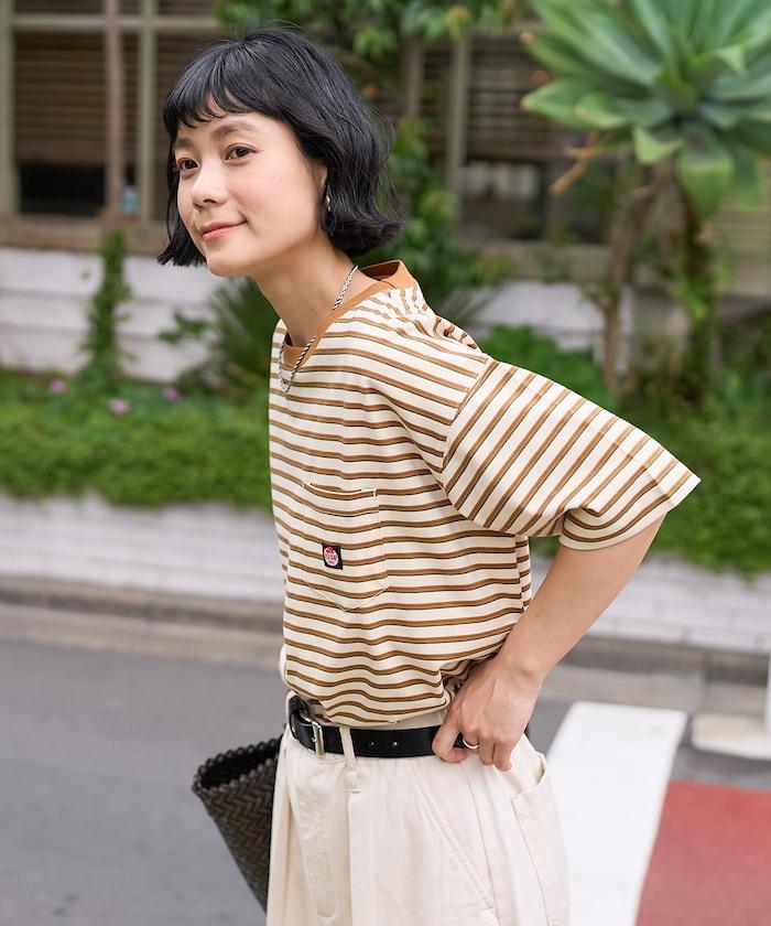 聯名 多色條紋口袋設計T恤