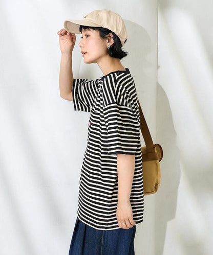聯名 多色條紋口袋設計T恤