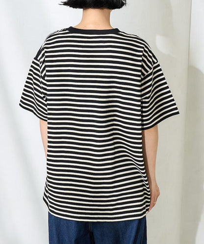 聯名 多色條紋口袋設計T恤