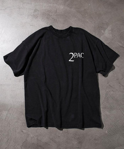 2pac 後背印花 圓領 T恤 短袖