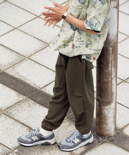 夏季針織寬鬆修身編織休閒長褲