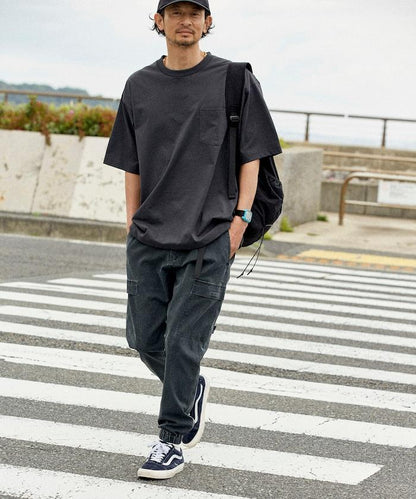 《AIR》DRY 高功能材料 7.7盎司 大尺寸 圓領口袋T恤/吸溼快乾/遮熱/防紫外線