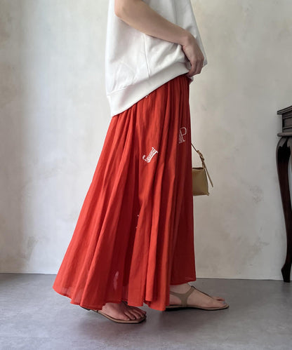 印度棉刺繡飄擺裙
