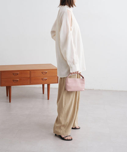 優雅露肩開衩襯衫