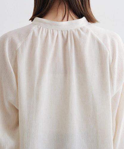 優雅露肩開衩襯衫