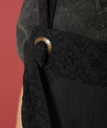 刺繡露臍連體褲